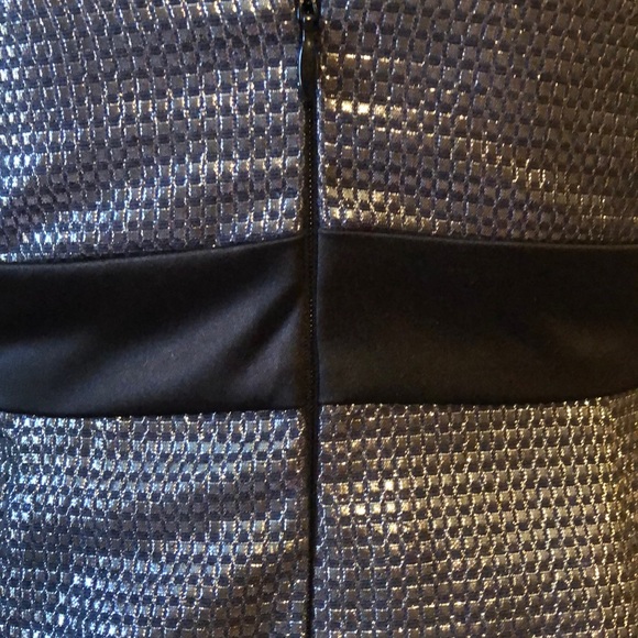 [max and cleo] Strapless Silver Black Dress Size 2 - Picture 6 of 7